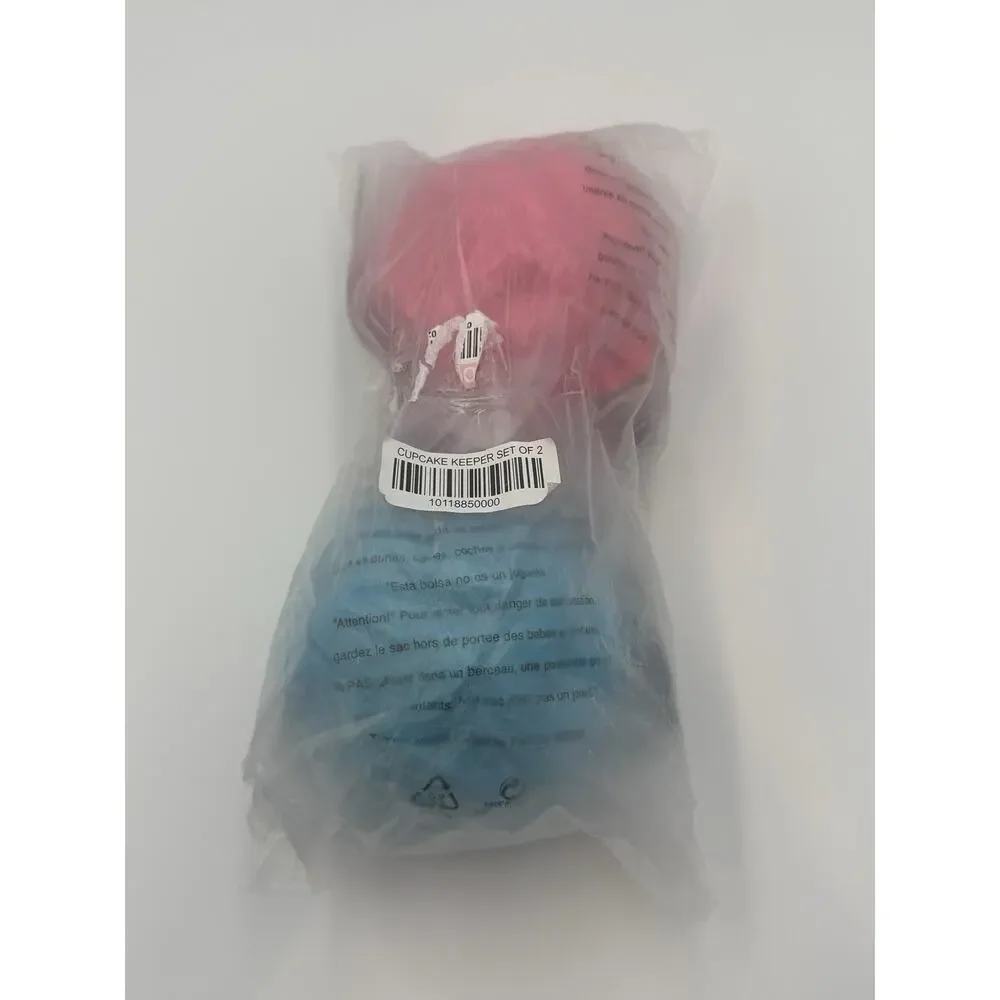 Tupperware Individual Cup Cake Muffin Keeper Holders Blue & PINK Brand New